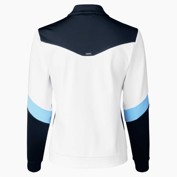 Daily Sports Zara Jacket Long Sleeve Full Zip Pockets Golf Blue White Medium - Picture 6 of 8